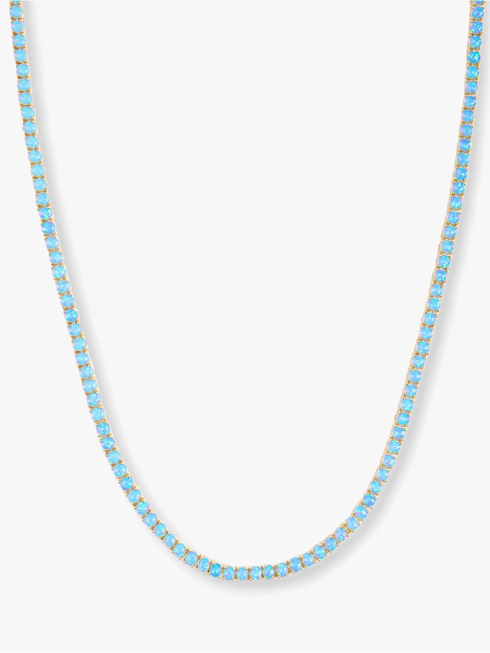 🌟 BRAND NEW 🌟 Melinda Maria Grand Heiress Gold Opal Tennis Necklace 4mm 🩵 💫 - Picture 8 of 9